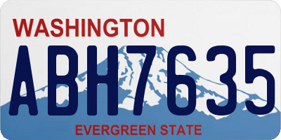 WA license plate ABH7635