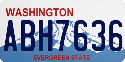 WA license plate ABH7636
