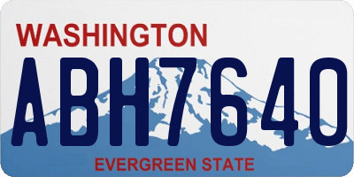 WA license plate ABH7640