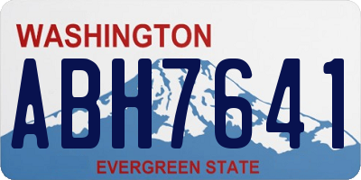 WA license plate ABH7641