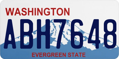 WA license plate ABH7648
