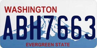 WA license plate ABH7663