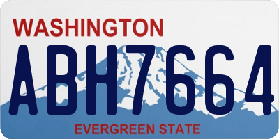 WA license plate ABH7664