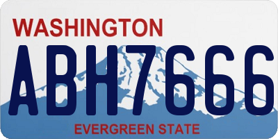 WA license plate ABH7666