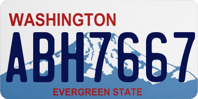 WA license plate ABH7667