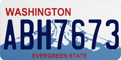 WA license plate ABH7673
