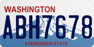 WA license plate ABH7678