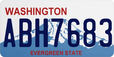 WA license plate ABH7683
