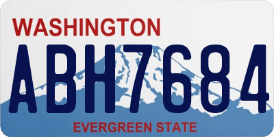 WA license plate ABH7684