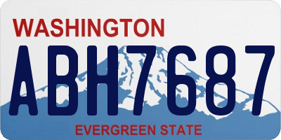 WA license plate ABH7687