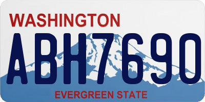 WA license plate ABH7690