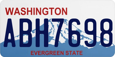 WA license plate ABH7698