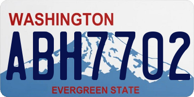 WA license plate ABH7702