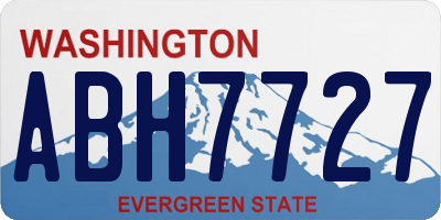 WA license plate ABH7727
