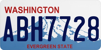 WA license plate ABH7728