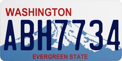 WA license plate ABH7734