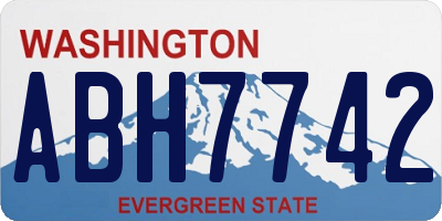 WA license plate ABH7742