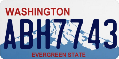 WA license plate ABH7743