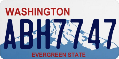 WA license plate ABH7747