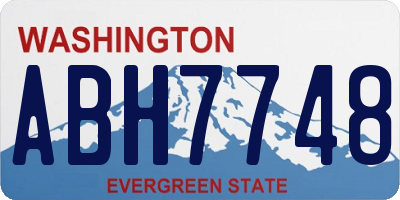 WA license plate ABH7748