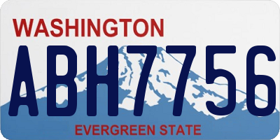 WA license plate ABH7756