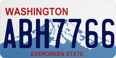 WA license plate ABH7766