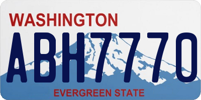 WA license plate ABH7770