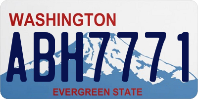 WA license plate ABH7771