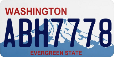 WA license plate ABH7778