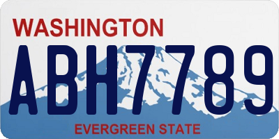 WA license plate ABH7789