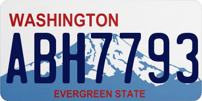 WA license plate ABH7793