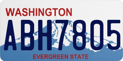 WA license plate ABH7805
