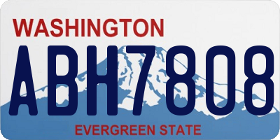 WA license plate ABH7808