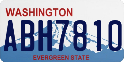 WA license plate ABH7810