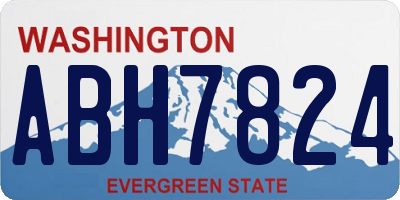 WA license plate ABH7824