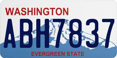 WA license plate ABH7837