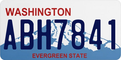 WA license plate ABH7841