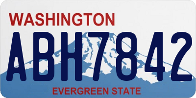 WA license plate ABH7842