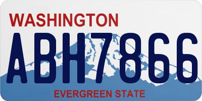 WA license plate ABH7866