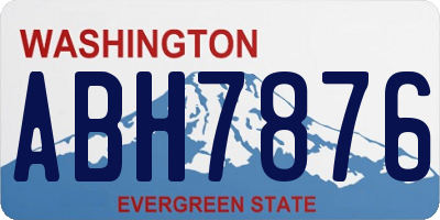 WA license plate ABH7876