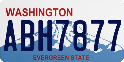 WA license plate ABH7877