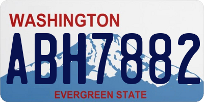 WA license plate ABH7882