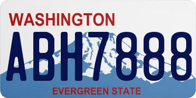 WA license plate ABH7888