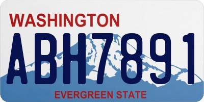 WA license plate ABH7891