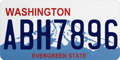 WA license plate ABH7896