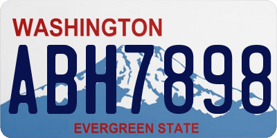 WA license plate ABH7898