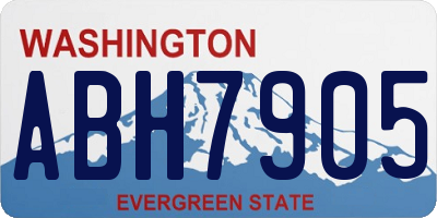 WA license plate ABH7905