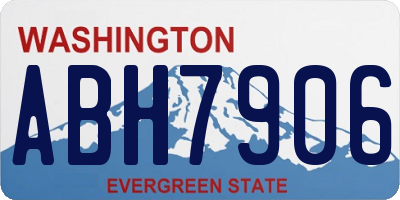 WA license plate ABH7906