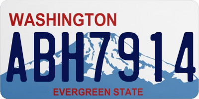 WA license plate ABH7914