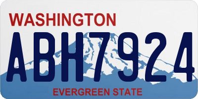 WA license plate ABH7924